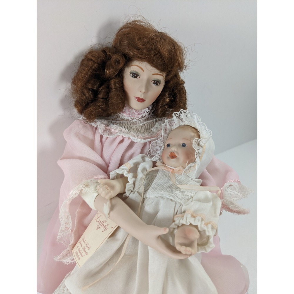 Sandra Kuck Lullaby Reco W.S. George Mother and Baby Porcelain Doll 1990 Vintage